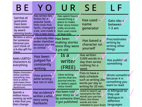 Writer Bingo.. might as well lol