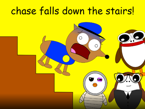 Chase Falls Down The Stairs!