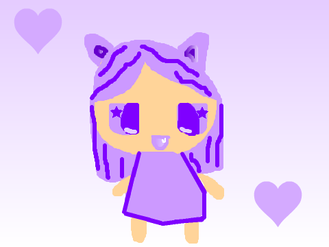  Purple cat girl-1