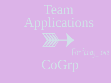 Team Applications ➳ CoGrp remix