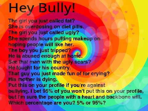 Hey Bully! Look over here!Yeah You! PLEASE REMIX AND HELP STOP BULLYING