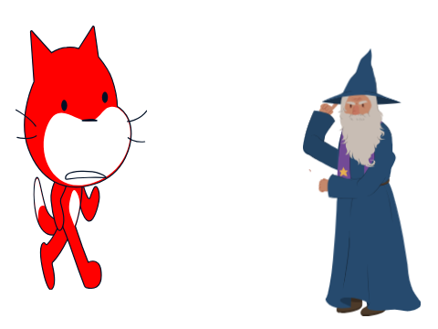 (Moving sprites)Wizard vs Copy cat