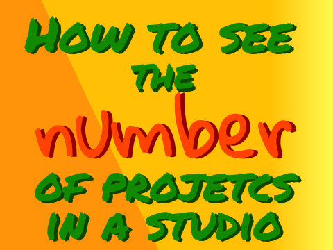 How to See the Number of Projects in a Studio
