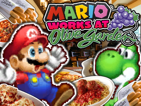 Mario Works at Olive Garden