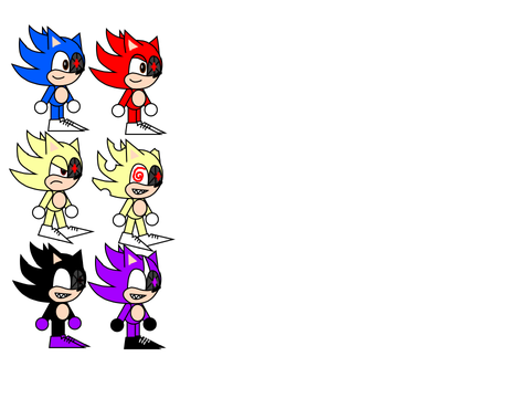all my sonic OC's forms.