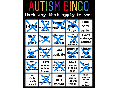 autism bingo remix
