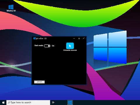 Windows 10 Window UI
