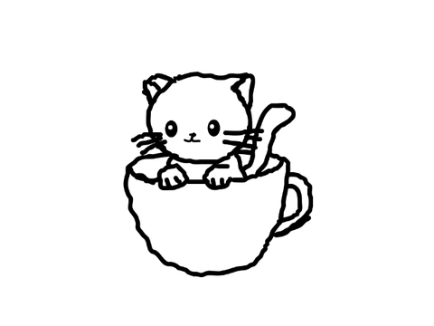 cute cat drawing
