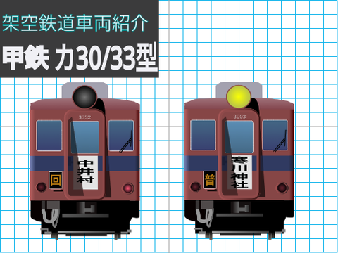 架空鉄道車両紹介その4   甲鉄カ30/ク30、カ33型 