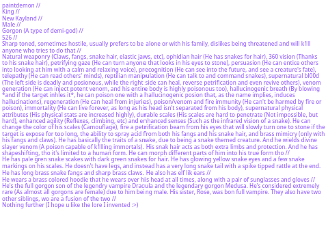 Bio #1 for factions rp