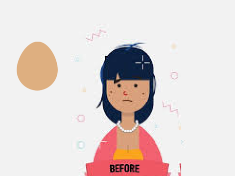 Makeover-before and after dolls
