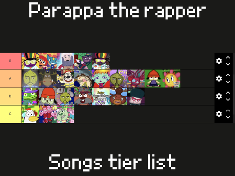 Parappa songs tier list
