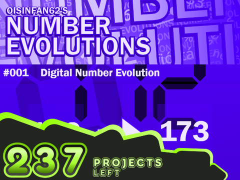 Digital Number Evolution [ 172 ➔ 173 ]
