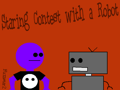 Staring Contest with a Robot