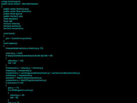 Unity C# Manual Simple Platformer Script v1.01