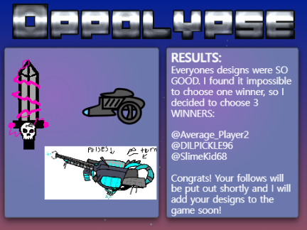 Contest WINNERS!!