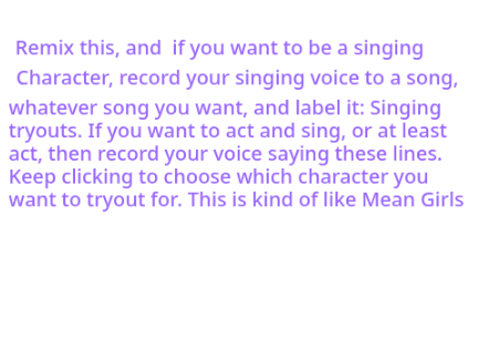 Auditions for a musical