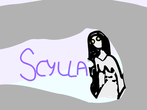 Scylla-my drawing of her and one tiresias