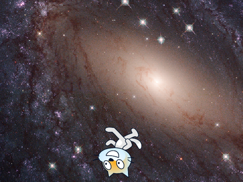 Scratch Cat Floating in Space