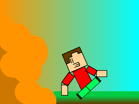 Add yourself fleeing from a nuclear fallout!