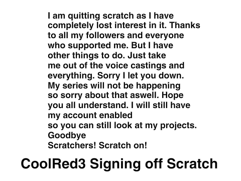 I am quitting Scratch