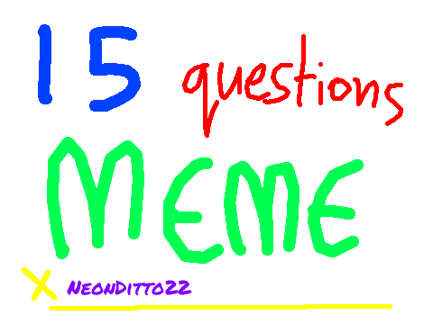15 Questions Meme- NeonDitto22