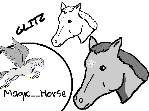 Horse sketch "Glitz"