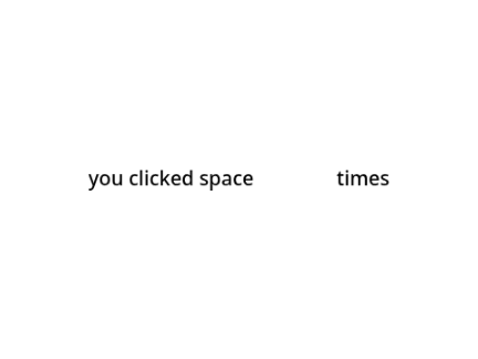 Spacebar counter