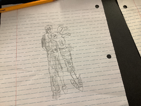 I tried drawing funny chai macarena man