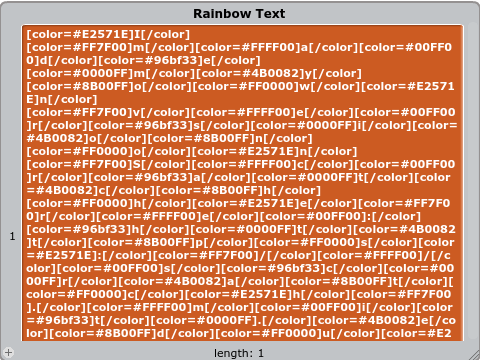Rainbow Colored Text Generator