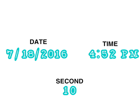 The Date, Time, and Second.