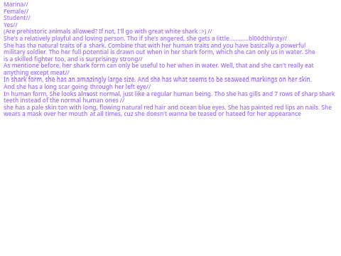 Bio #1 for animal high school rp