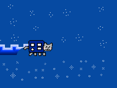 TARDIS Cat (like nyan cat, but nerdier)