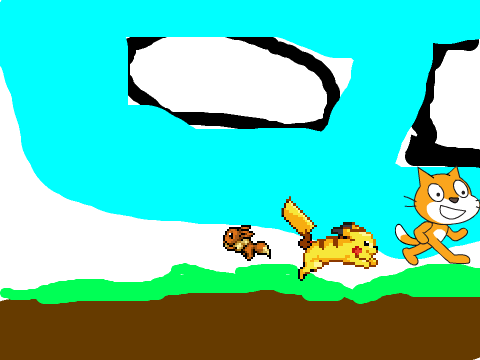 add yourself chasing scratch cat  pokemon