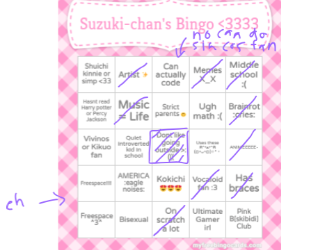 SUKI'S BINGO REMIX!!!!!!!!!!!!!!