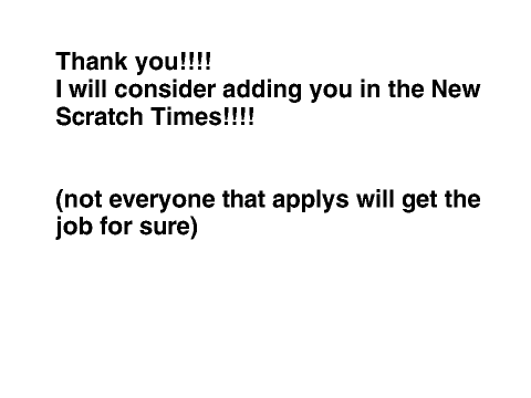 Job applys for The New Scratch Times newspaper remix