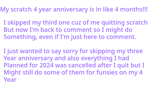 4 year anniversary!