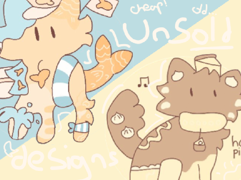 (˶˃ᆺ˂˶) old unsold designs (cheap)