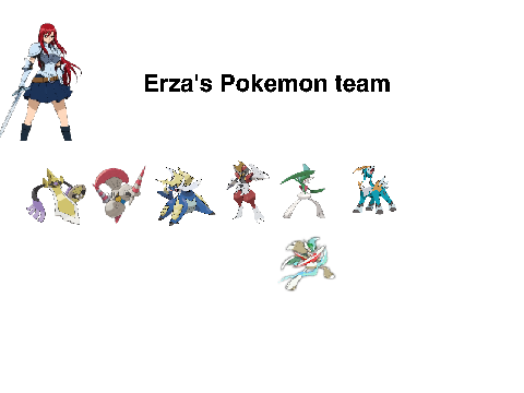 erza's pokemon team