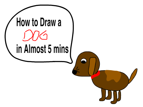 How To Draw A DOG in almost 5 minutes!