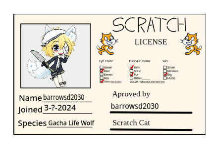 My Scratch License
