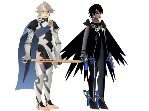 Corrin and Bayonetta Sprites