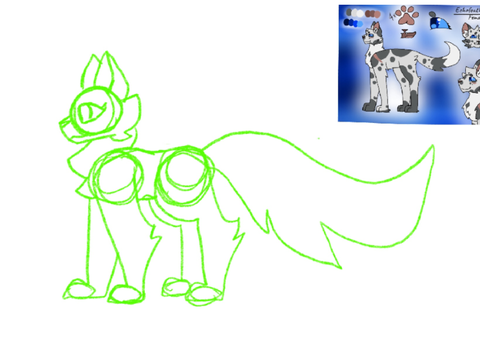 Drawing in @WarriorIvytail’s style!