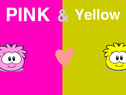 Puffle Colors Party - Pink & Yellow Puffles