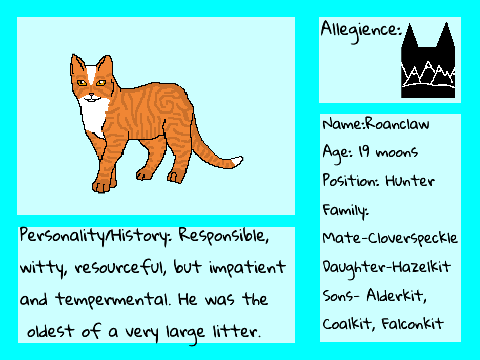 Warriors Fanfiction Bio Roanclaw and Family