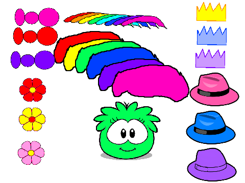 Puffle Colors Party Dress Up