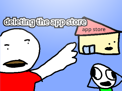 deleting the app store