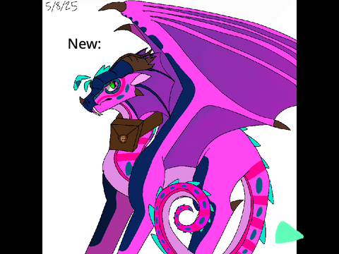 Rainwing oc redraw!! Old vs new!
