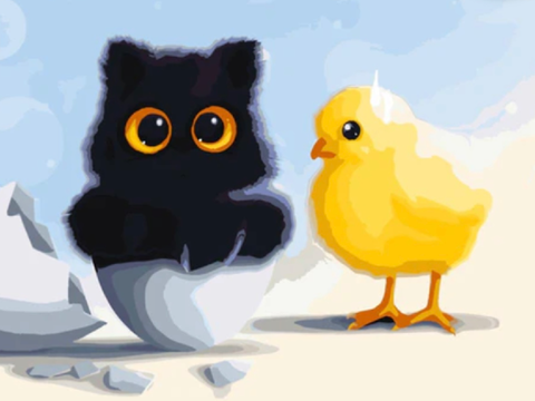 Katzen vs. Küken