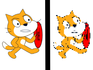 A Cat and A Pixel Button
